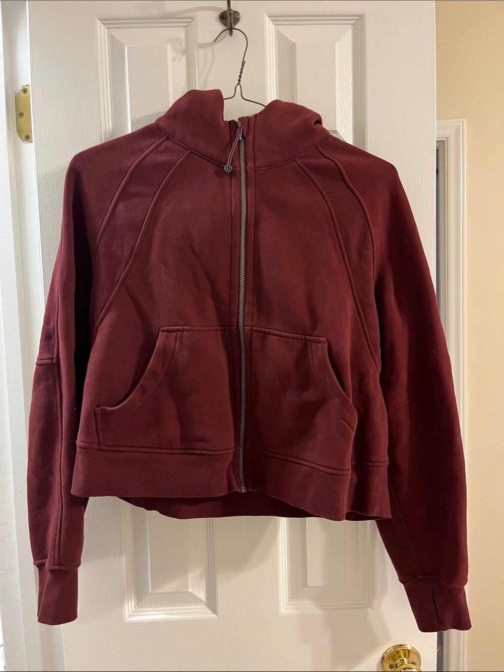 Lululemon Athletica Burgundy Full Zip Scuba Jacket